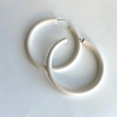 Flat lay of Custom Hula Hoops in White